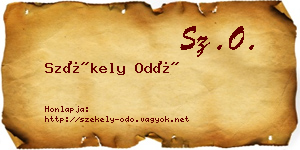 Székely Odó névjegykártya