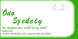 odo szekely business card